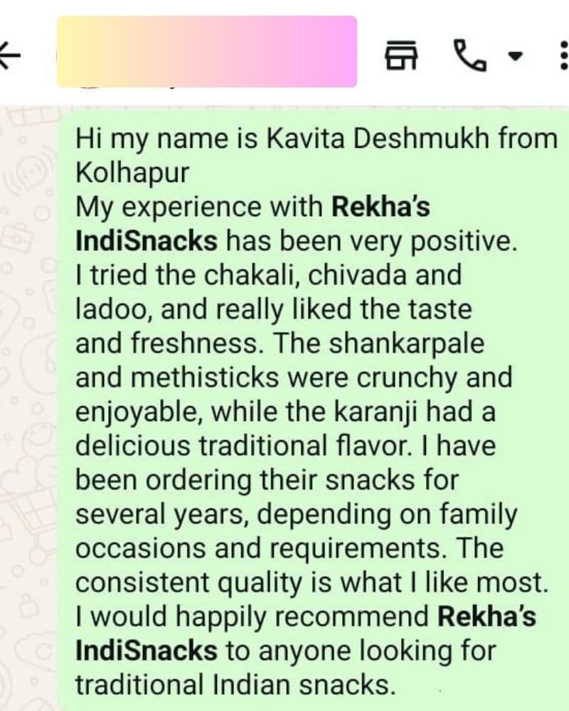 Kavita Deshmukh, Kolhapur customer testimonial