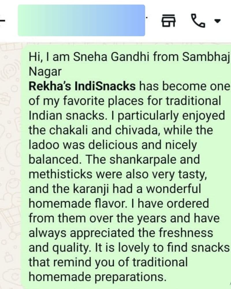 Sneha Gandhi, Ch. Sambhajinagar customer testimonial